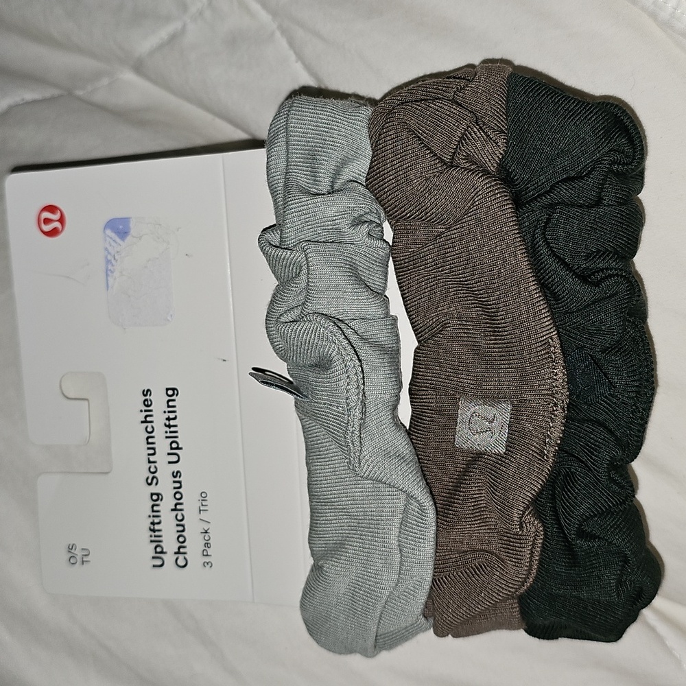 Lululemon Nwts Uplifting  Scrunchies!! NOMD/RNFG/JDGR. Beautiful!! Sold Out